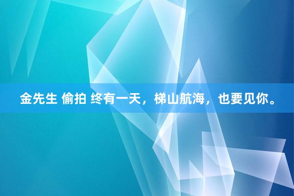 金先生 偷拍 终有一天，梯山航海，也要见你。